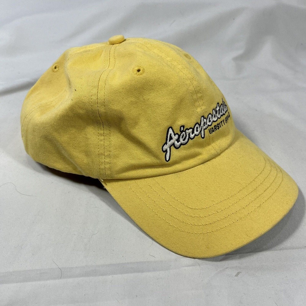 Aeropostale Varsity Squad 1987 Strapback Baseball Hat Cap Yellow One Size Fits - Picture 3 of 11